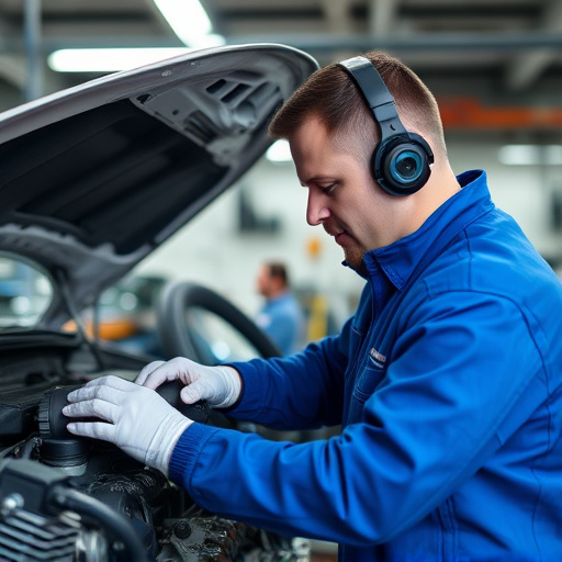 auto technician working