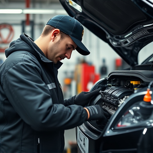 auto technician working