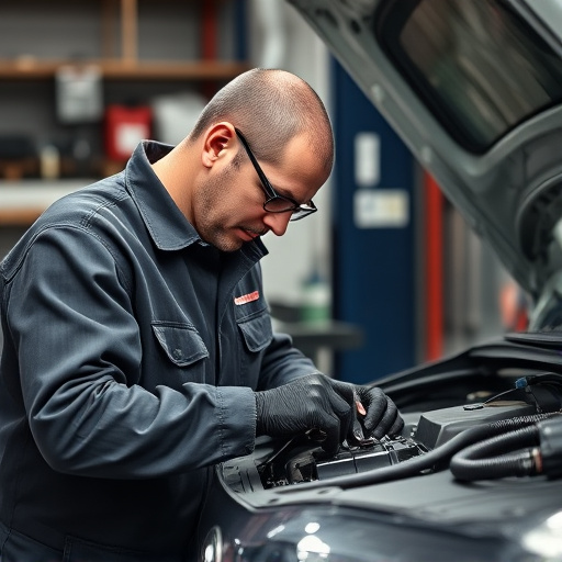 auto technician working