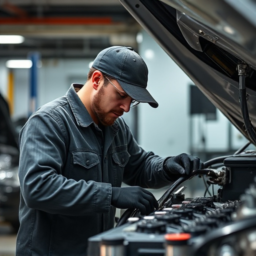 auto technician working