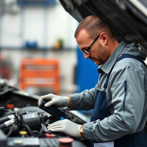 auto technician working