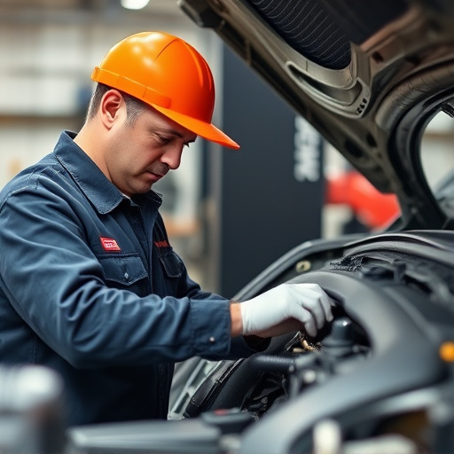 auto technician working