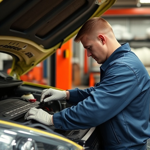 auto technician working