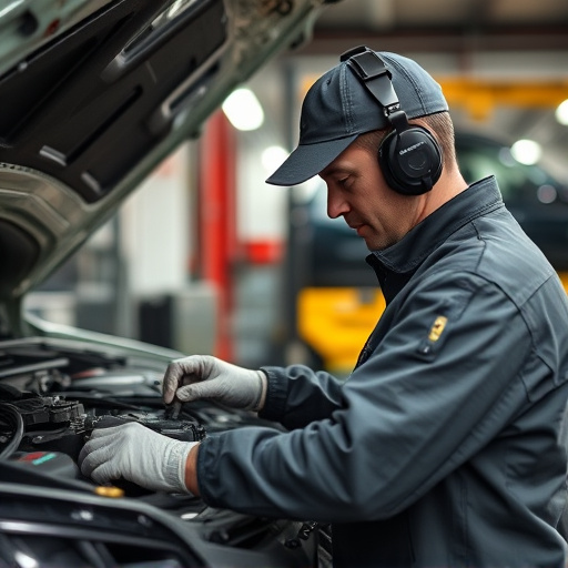 auto technician working