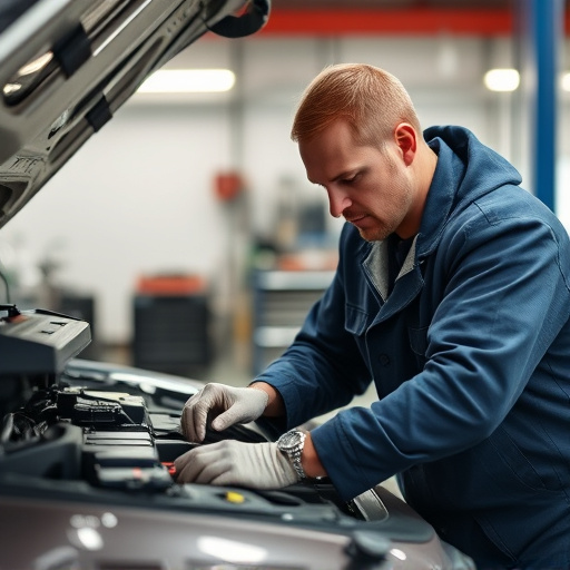 auto technician working