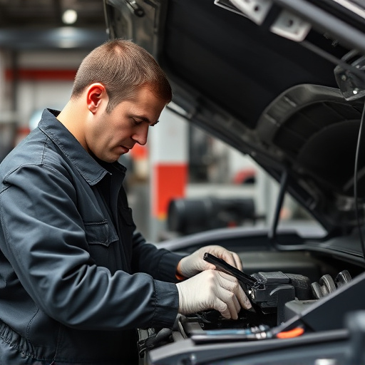auto technician working