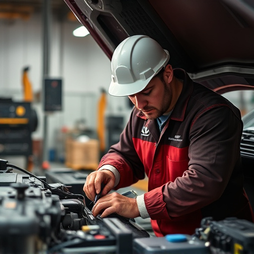 auto technician working