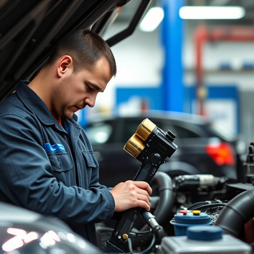 auto technician working
