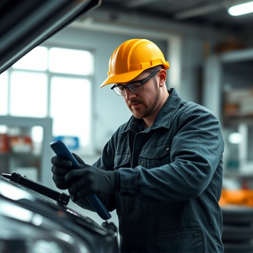 auto technician working