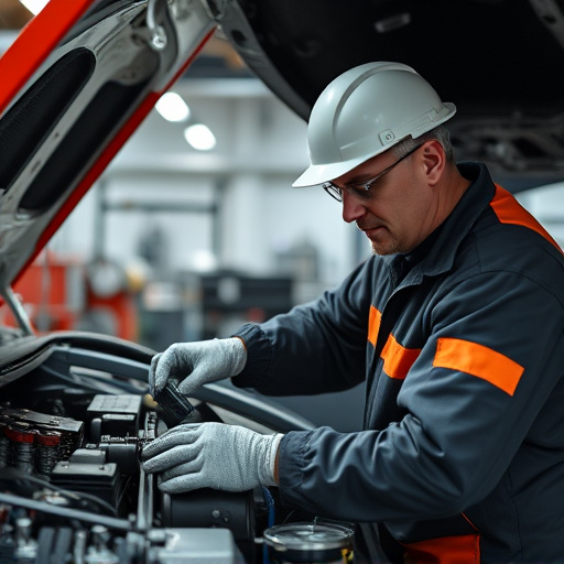auto technician working