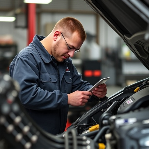 auto technician working