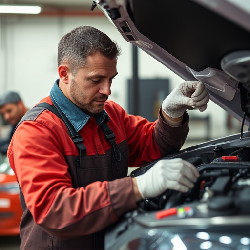 auto technician working