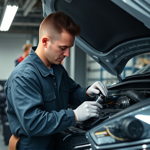 auto technician working