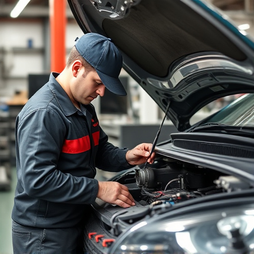 auto technician working