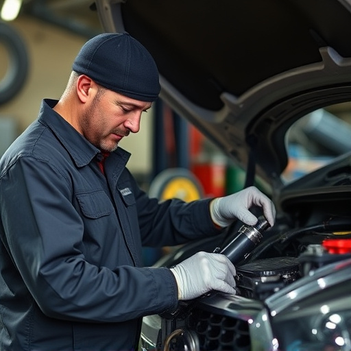 auto technician working