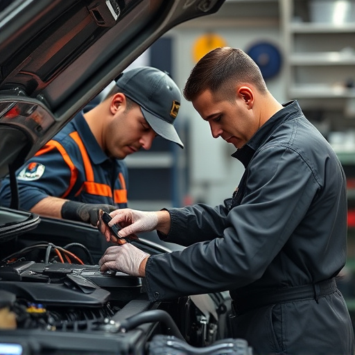 auto technician working