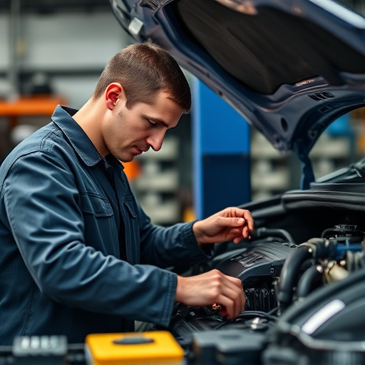 auto technician working