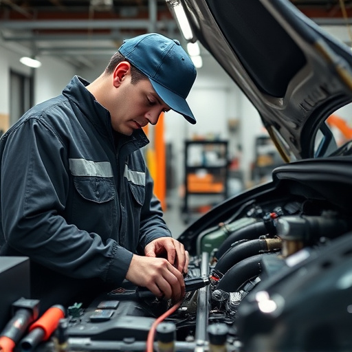 auto technician working
