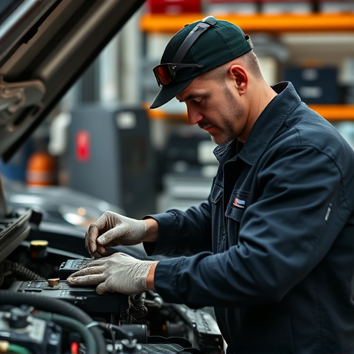 auto technician working