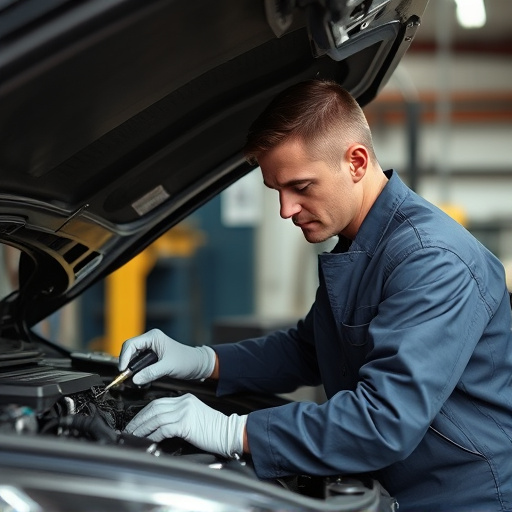 auto technician working