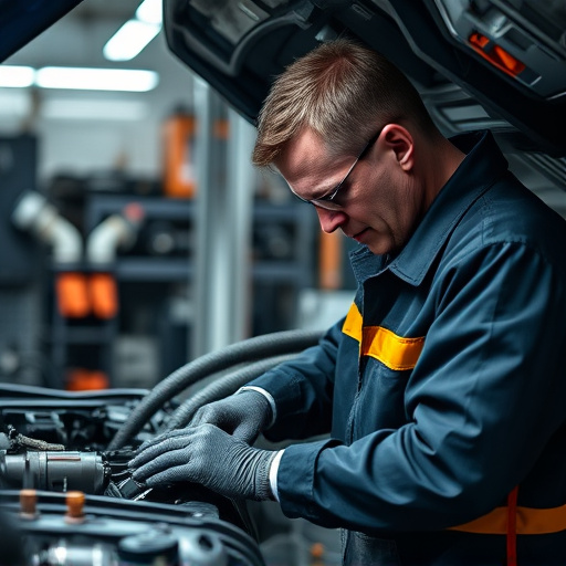 auto technician working