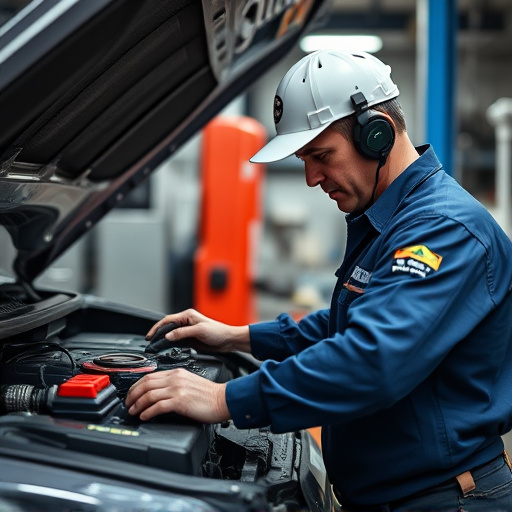 auto technician working