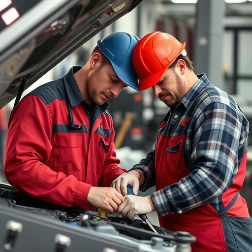 auto technician working