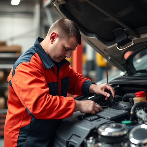 auto technician working