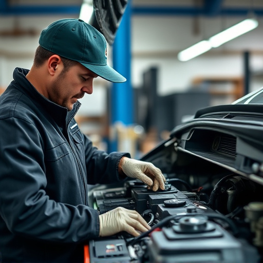 auto technician working