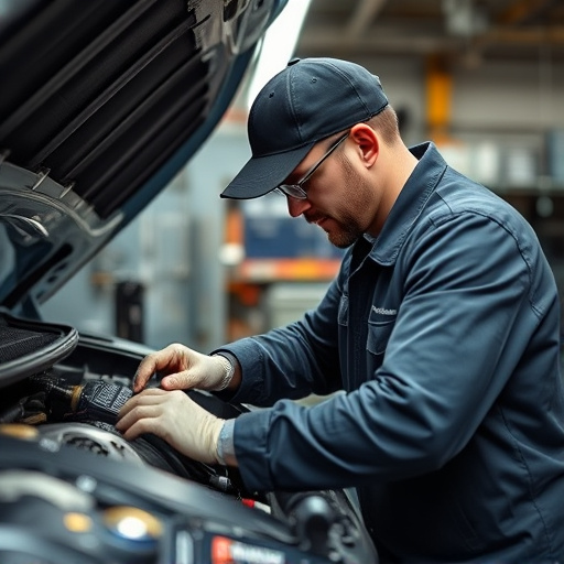 auto technician working