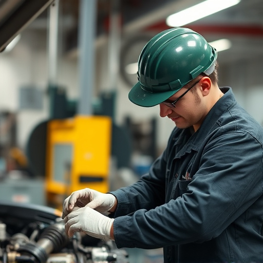 auto technician working