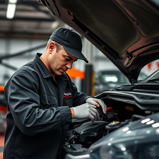 auto technician working