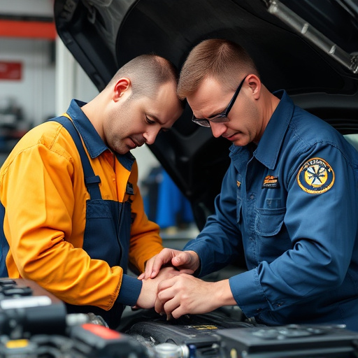 auto technician working