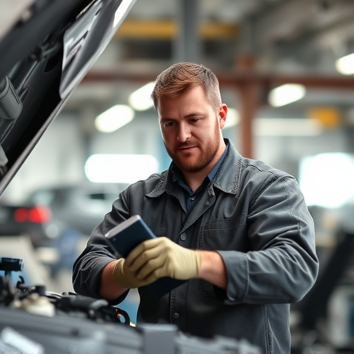 auto technician working