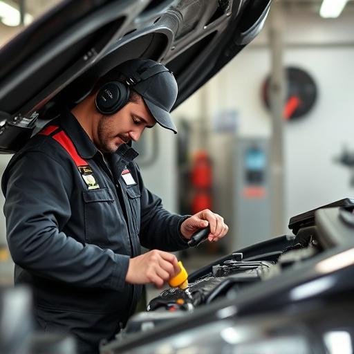auto technician working