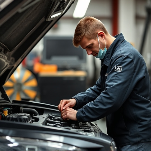 auto technician working