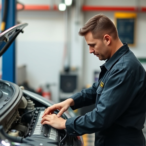 auto technician working