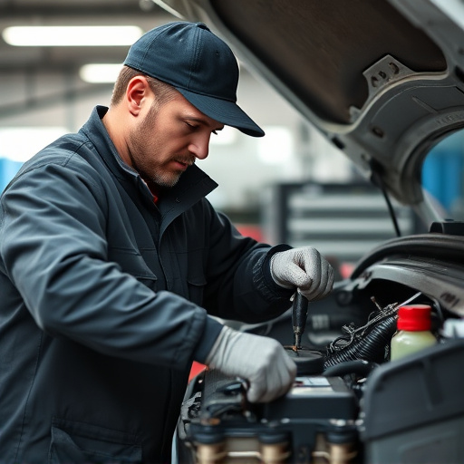 auto technician working