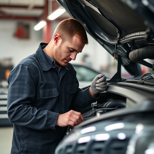 auto technician working