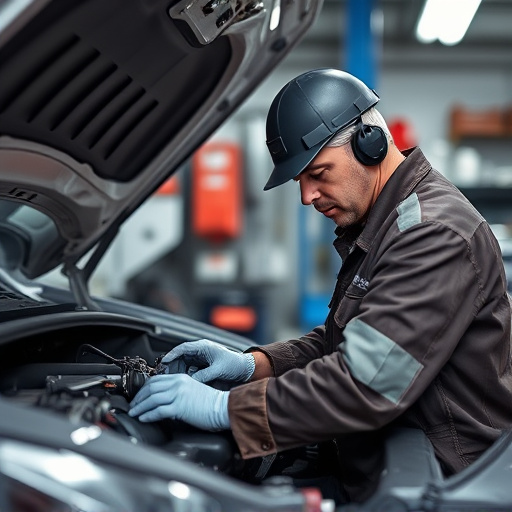 auto technician working