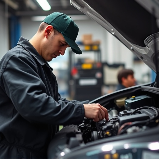auto technician working