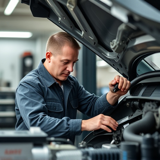 auto technician working