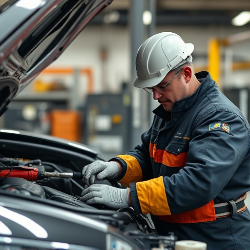 auto technician working