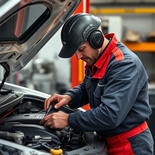 auto technician working