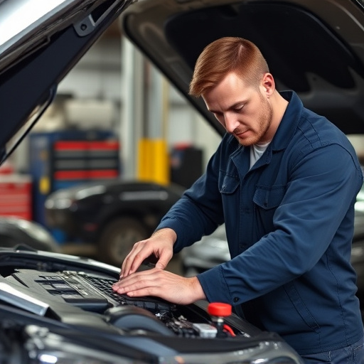 auto technician working