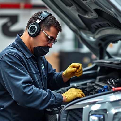 auto technician working