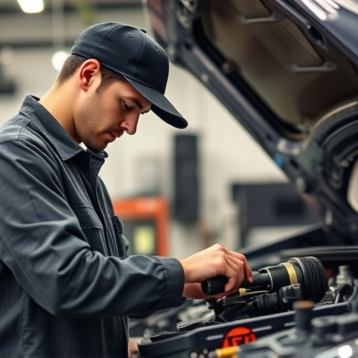 auto technician working