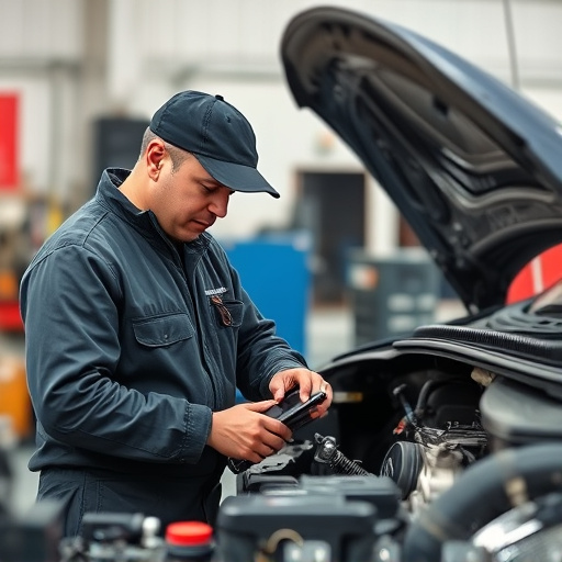 auto technician working