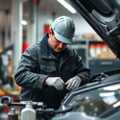 auto technician working