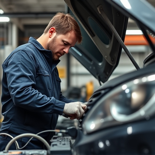 auto technician working